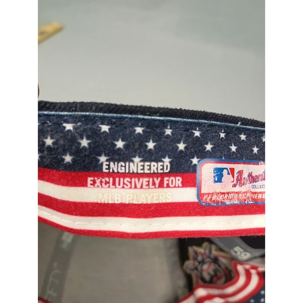 Chicargo Cubs Fitted Hat 7 Uesd Era 59 Fifty Fourth Of July American Flag Cap
